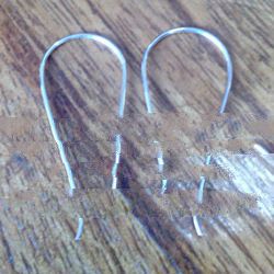 925 Sterling Silver Kidney Ear Hook 40 mm
