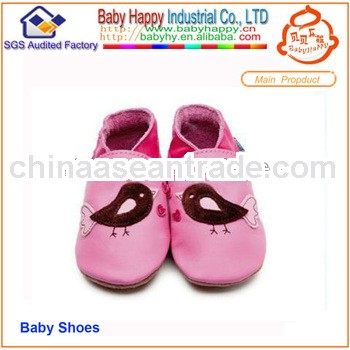 pink Genuine Leather Girls baby shoes