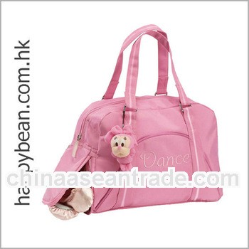 pink girls dance bag with shoe compartment