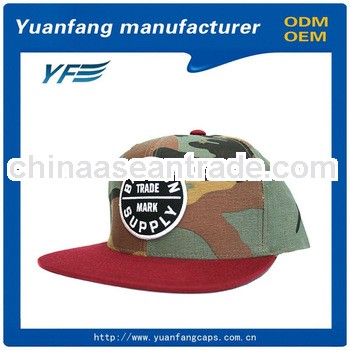 plain embroidery camouflage snap back hats