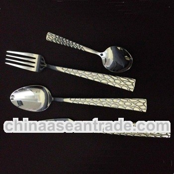 plain handle heavy stainless steel silver cutlery
