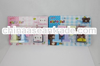 plastic cartoon self-ink stamp