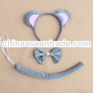 plush animal hair band, tie, tail for kids Children's Day decorations