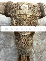 Display logo symbol for a company or personal name buffalo skull