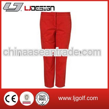 polyester ladies custom red golf sport pants