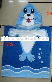 poncho printed beach towel for adults