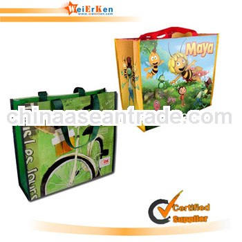 pp laminated recycle promotional bag for shopping