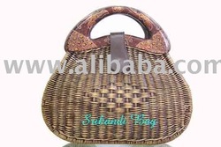 Batik Rattan Bag