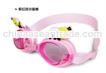 pretty cartoon designed silicone baby swim goggles
