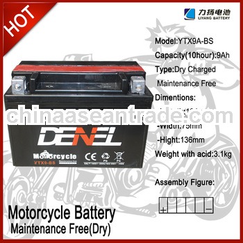 professional manufacturing high quality lead acid Dry Charged storage Car and Motorcycle Battery