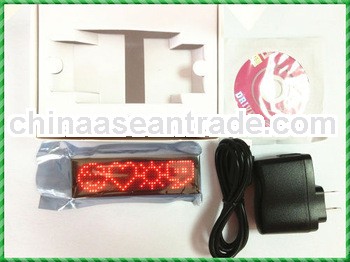 programmable scrolling digital name badges for nurses with usb rechargeable led scrolling badge