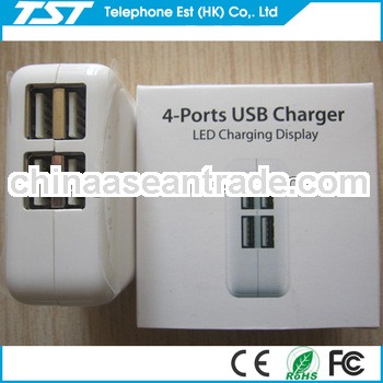 promotional 4 port usb travel charger for ipad