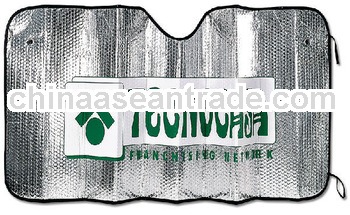 promotional air bubble front car sun shade with silk screen printing