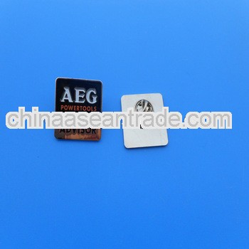 promotional brass badge with butterfly clutch