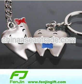 promotional metal keychain dental souvenir