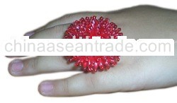 Elastic Glass Bead Finger Ring