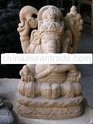 SITTING GANESHA STATUE STONE