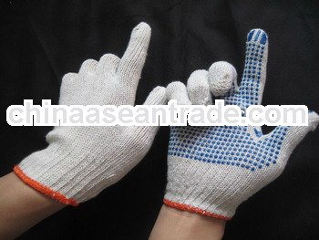 pvc dotted cotton gloves
