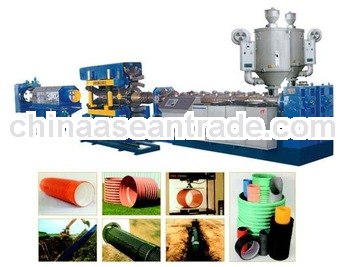 pvc double corrugated pipe extrusion equipment