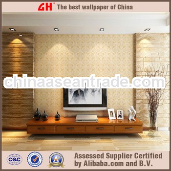 pvc heat resistant textured drawing room new wallpaper