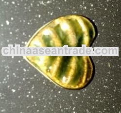 Ceramic Bead Leaf in Grey Pastel