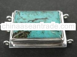 SS Clasp 3 Strand with Turquoise