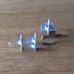 925 Sterling Silver End Cap Hammer Finished 4 x 6.25 mm