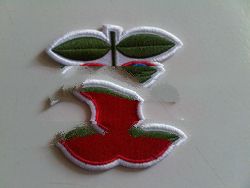 red apple bite vespa patch badges