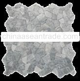 Interlock Mosaic Stone Tile Grey marble