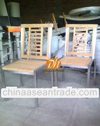 Teak Stainless Stacking Chair