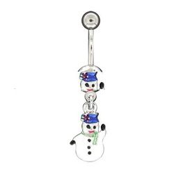 Colourful Body Piercing Snowman