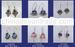 Silver Earring With Stone