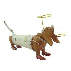 Department 56 Krinkles Dachshund In Scenic Suit Christmas Ornament