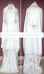 Mukena Handmade Embroidered One Piece Fabric