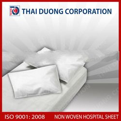 Pillow and cot sheet with sewing made by PP non woven fabric