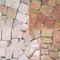 red marble mosaic