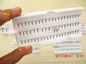 qingdao factory wholesale cheap individual false eyelash extension with knot