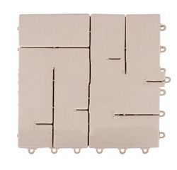 Wooden Design Floor Mat - 0162 Beige