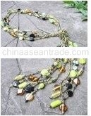 Indah glass beads necklace jewelry