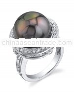 Tahitian Pearl & Diamond Bella Ring