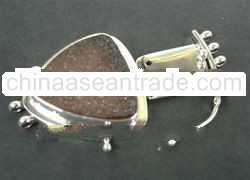 SS Tongue Clasp 5 Strand with Drussy