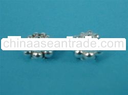 BSFMN04 - Sterling Silver Bead Spacer Chunky Triple Bead Tier