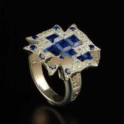 Blue Sapphire Silver Ring
