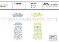 48,000 Pcs = O.E.M. / BUYER'S BRAND - LADIES / WOMENS (2 Pc : CAPRI / PANT + TOP) SLEEPWEAR PAJA
