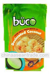 BUCO DESICCATED COCONUT 200 GRAMS - CREAMY WHITE, GRATED MEDIUM CUT