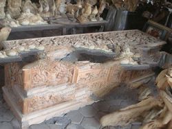 teak cabinet carving