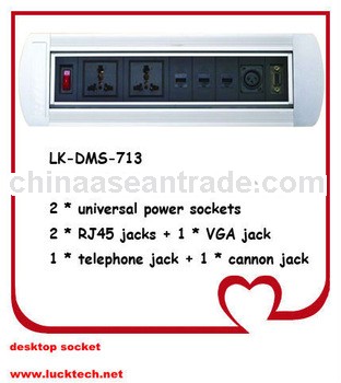 rectangle telephone jack motorized tabletop socket