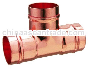 red copper equal tee solder ring