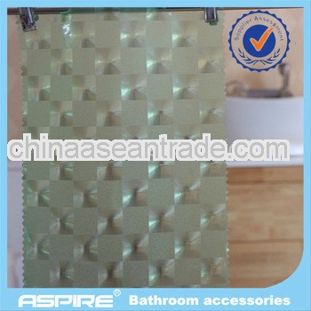 repallent shower curtain with green