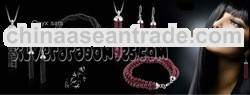 Tassel Sets - Onyx & Garnet